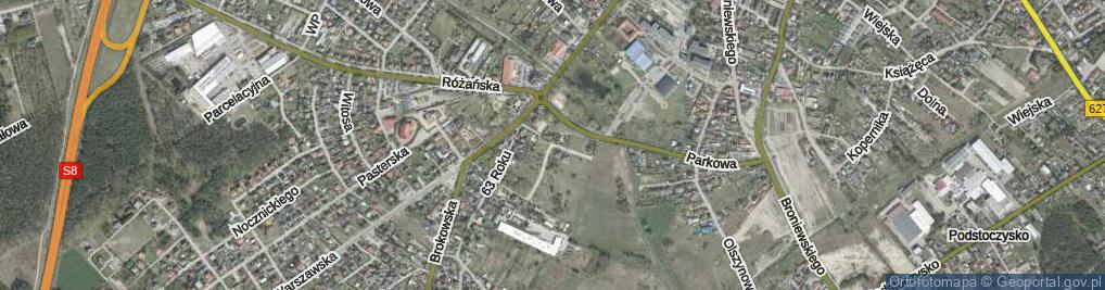 Zdjęcie satelitarne Srebrna ul.